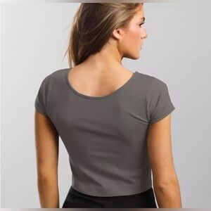 NWOT Free People Charcoal Cap Sleeve Seamless Cami Size M/L💕